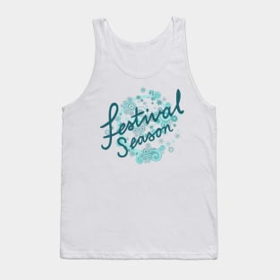 Festival Season Type Design Teals Tank Top